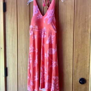 Tommy Bahama Hibiscus Halter Dress with Shelf Bra